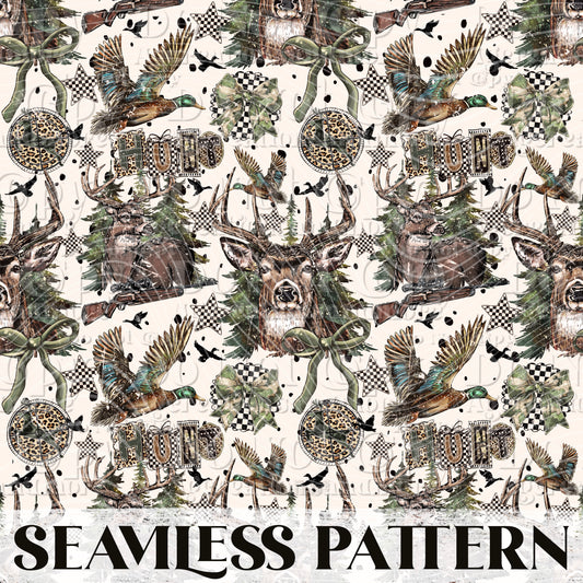 Hunting Seamless Pattern PNG