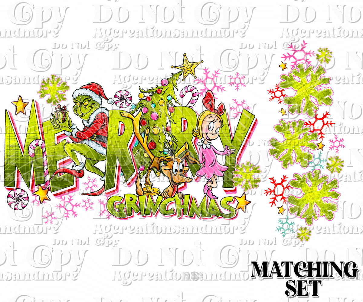 Pink Merry Set Digital Download PNG