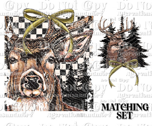 Hunting Buck checker Digital Download PNG
