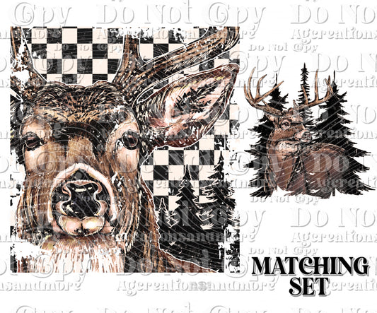 Hunting Buck checker no bow Digital Download PNG