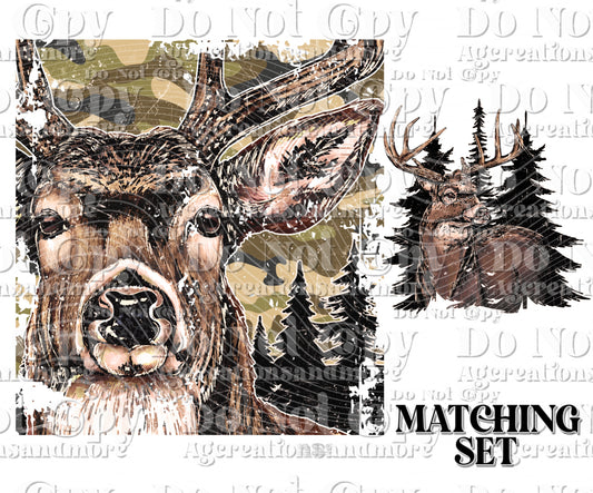Hunting Buck camo no bow Digital Download PNG