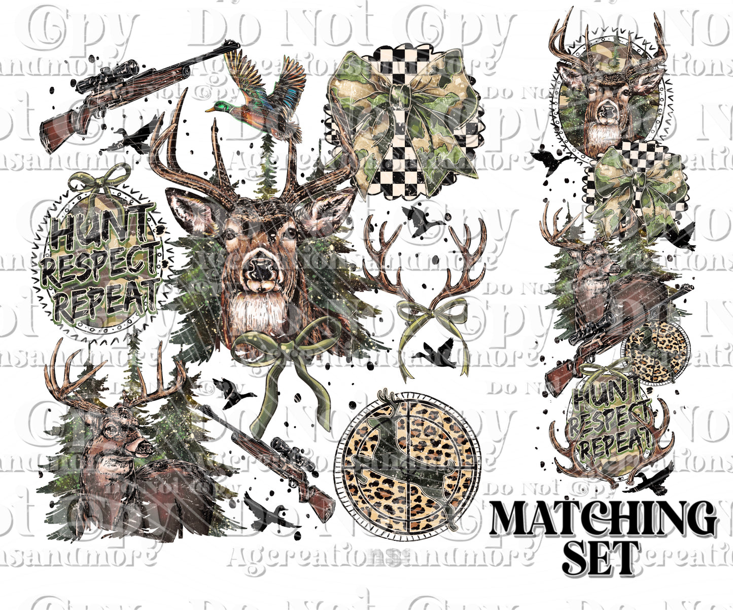 Hunt collage set Digital Download PNG