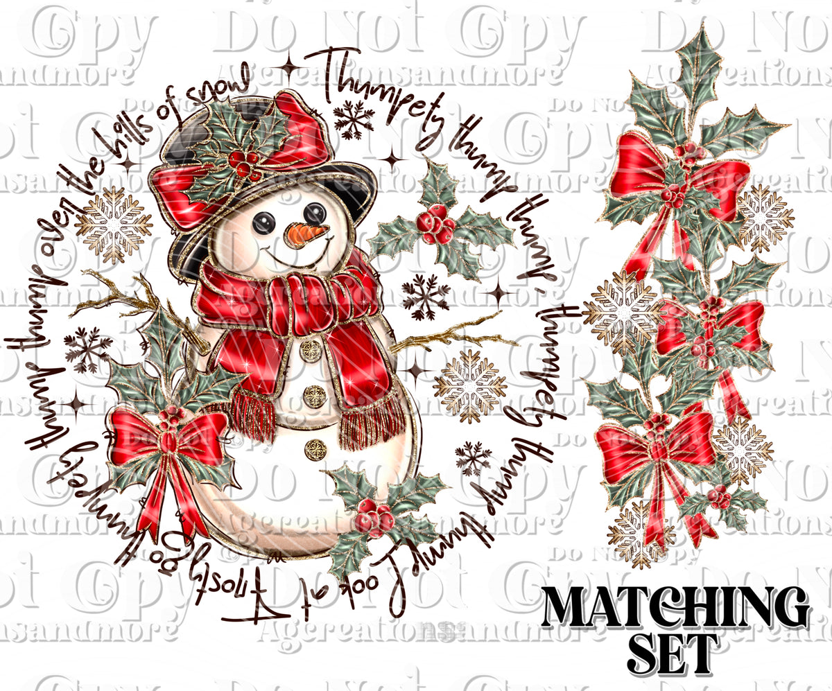 Snowman Set Digital Download PNG