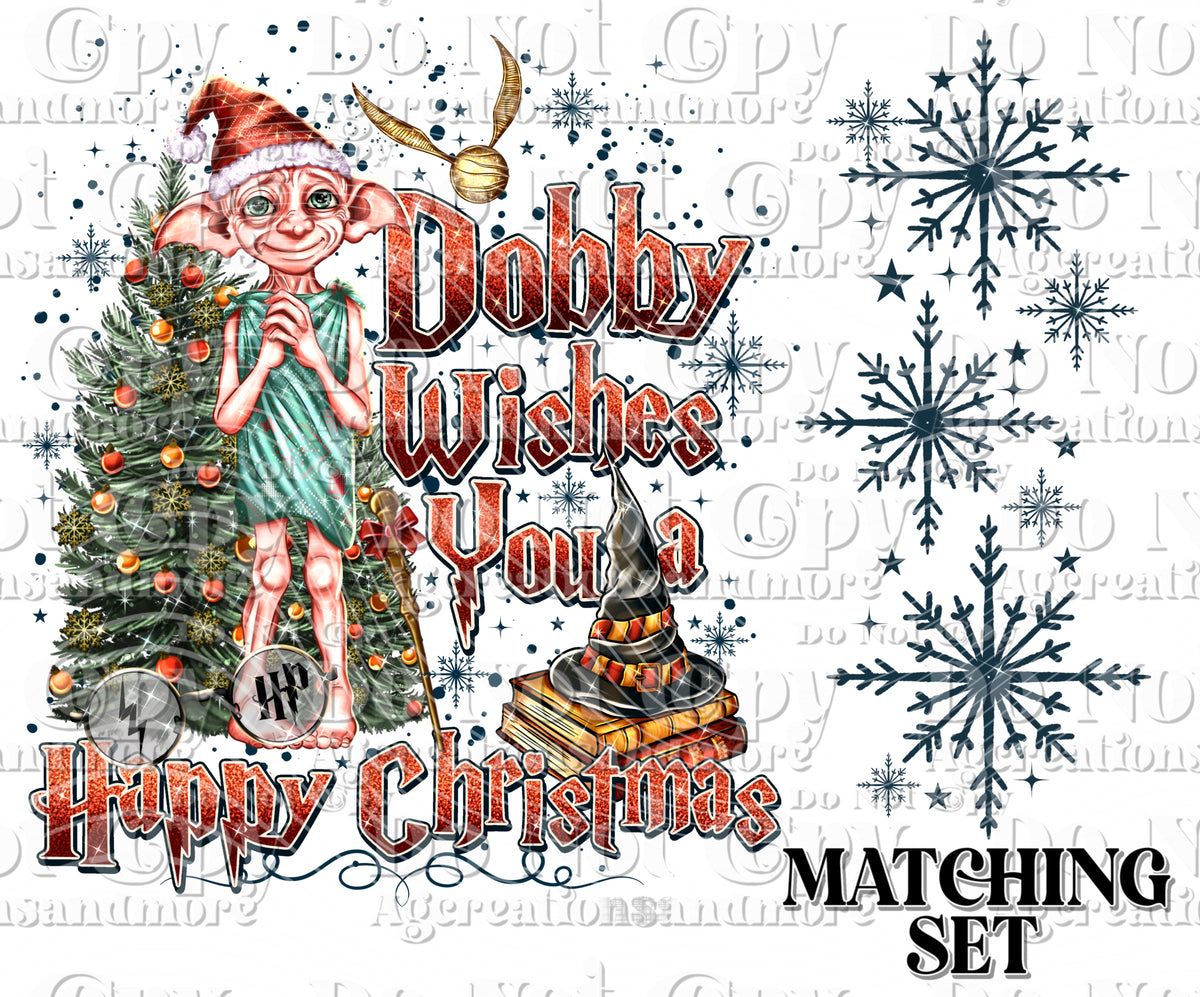 Happy Christmas D Set Digital Download PNG