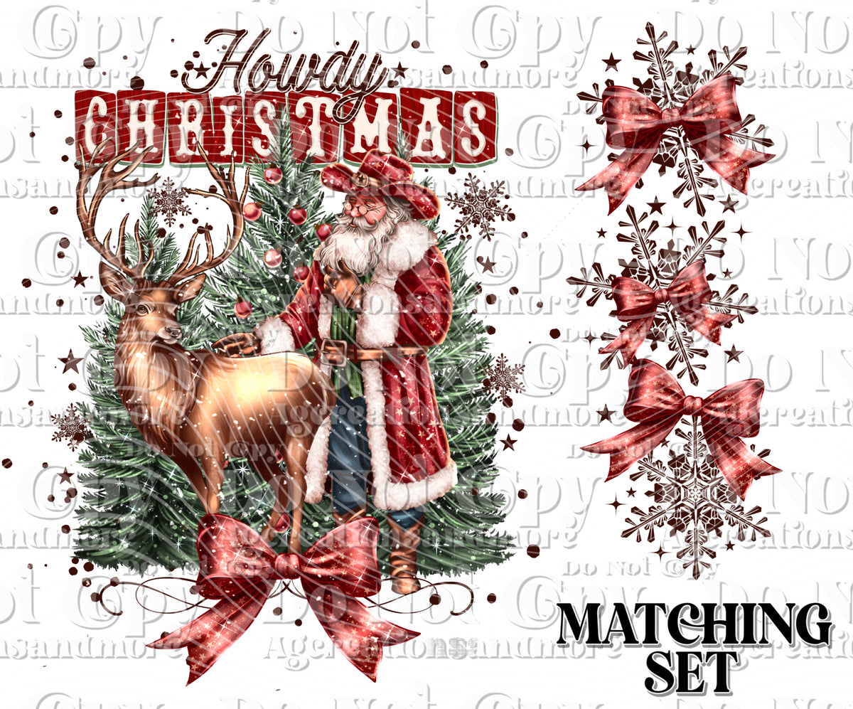 Howdy Christmas Set Digital Download PNG