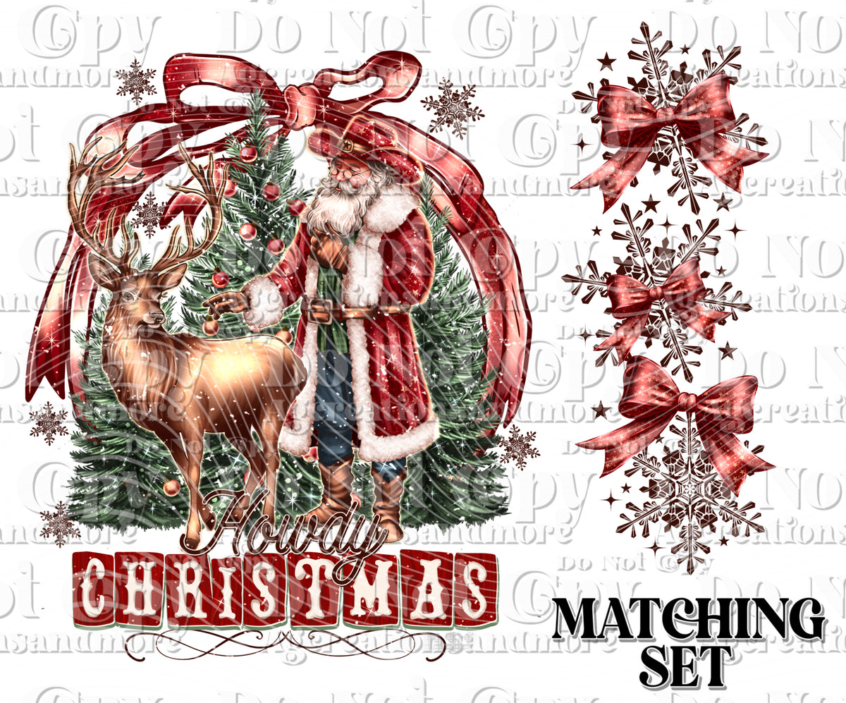 Howdy Christmas Set Digital Download PNG