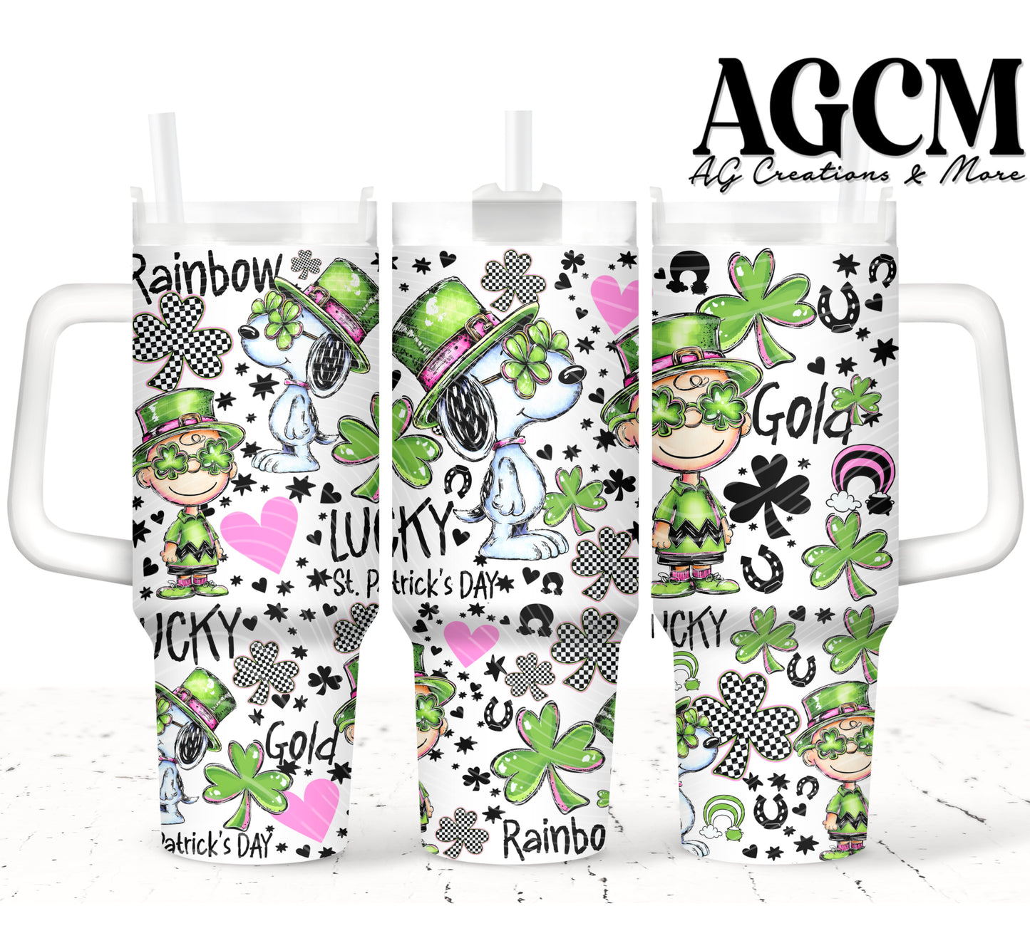 CB Puppy St Patrinck's Day 40oz Tumbler Digital