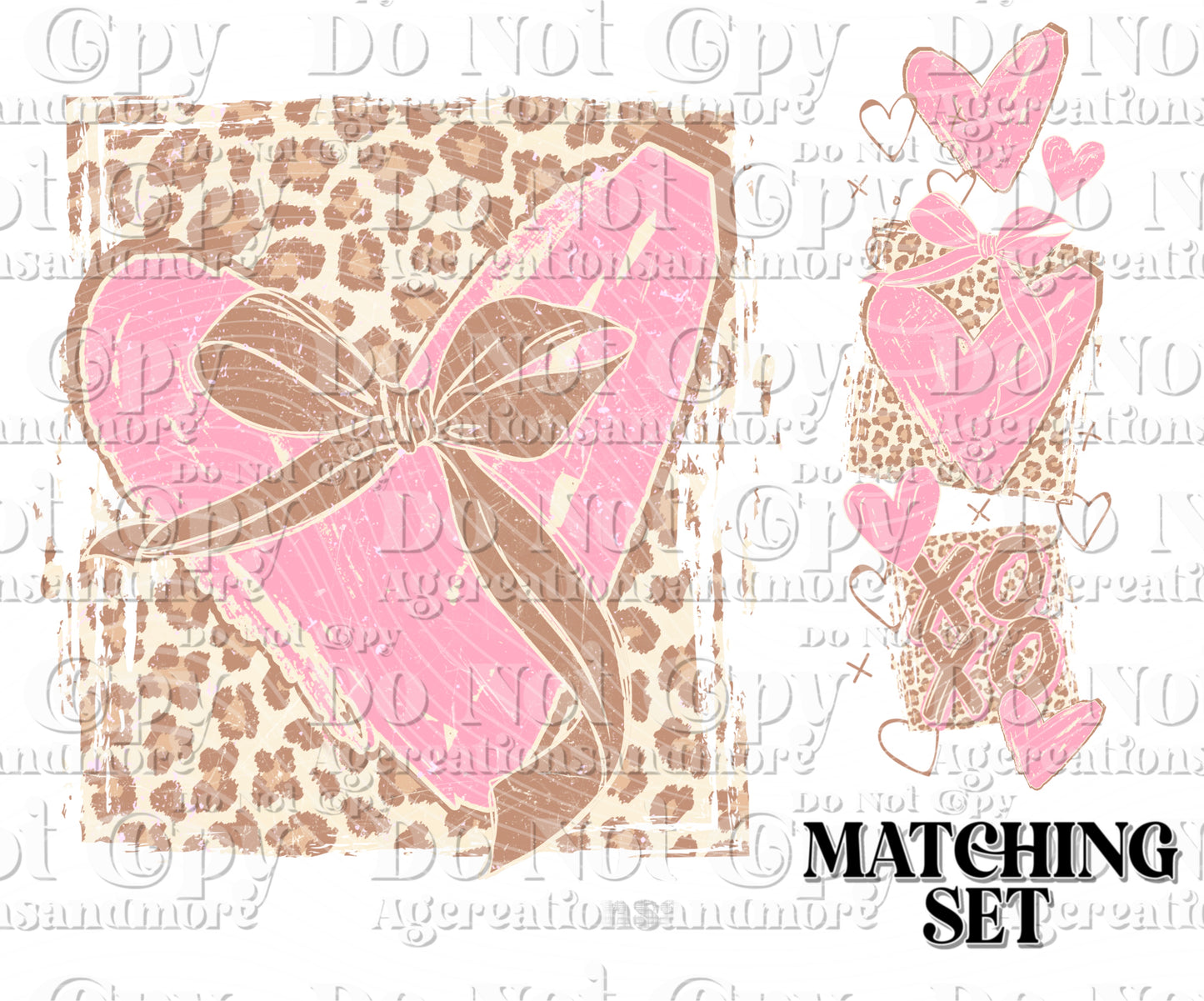Leopard heart sleeve set Digital Download