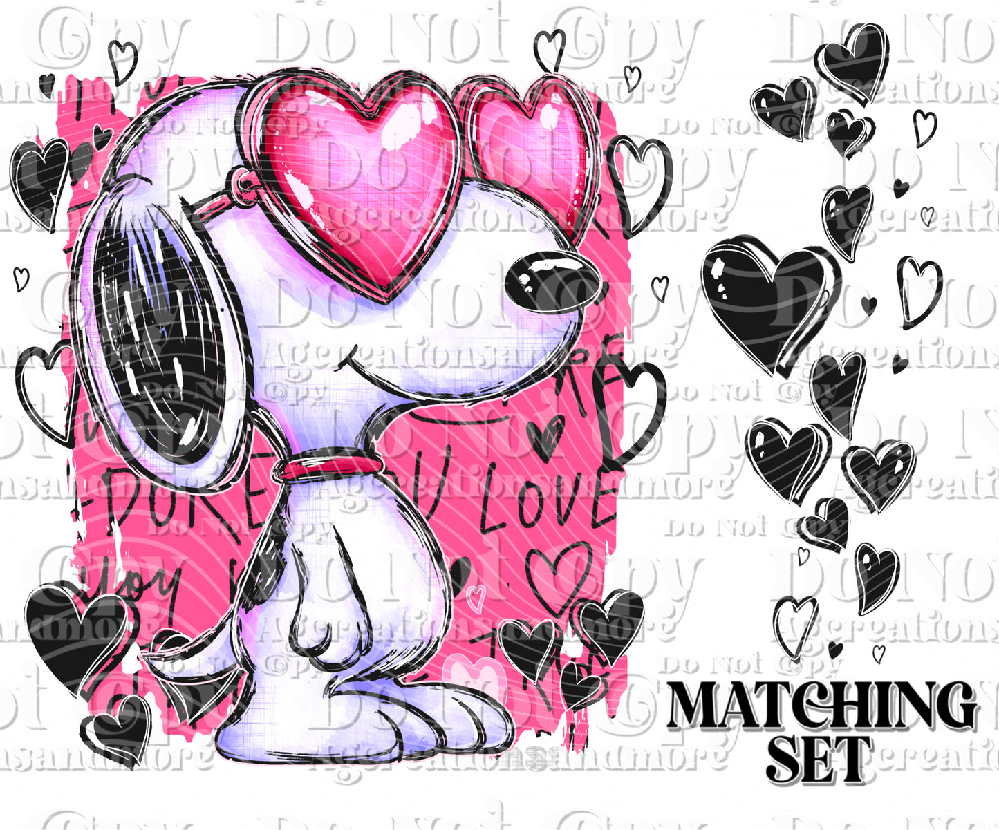 Snoop black hearts sleeve set Digital Download