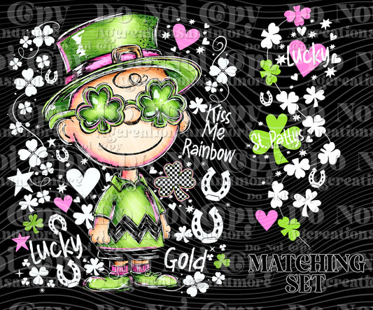 CB  St patty's white sleeve set Digital Download