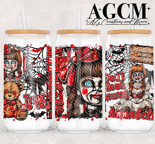 Spooky Doll 16oz Libby wrap PNG