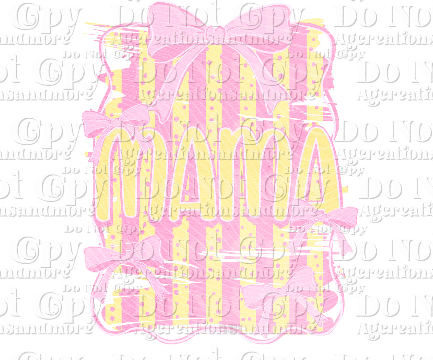 Girly Mama yellow Digital Download