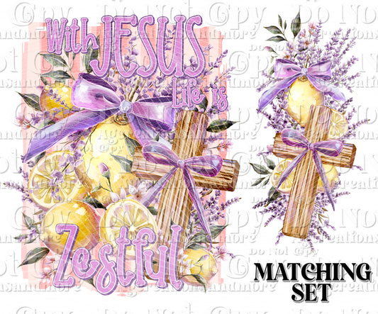With Jesus, life is zestful Set Digital Download