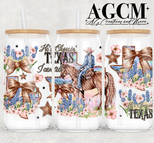 Choosin Texas  16oz Libby wrap PNG