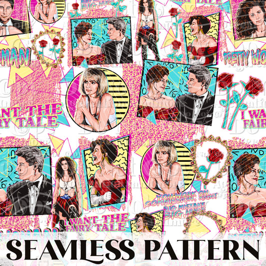 P-Woman Seamless Pattern PNG
