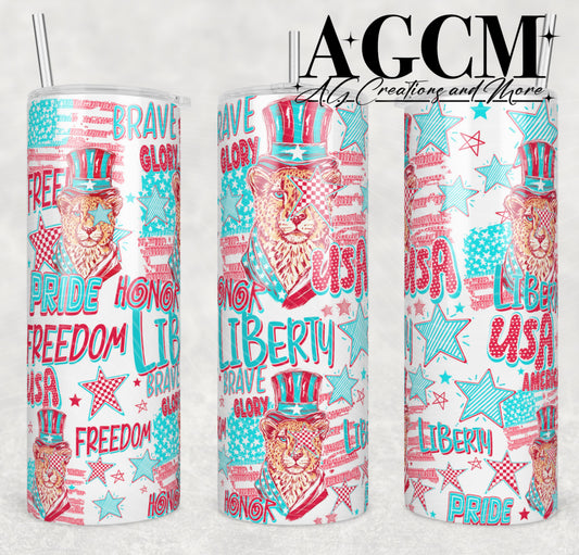 Freedom red 20oz Tumbler Design | Instant PNG Digital File