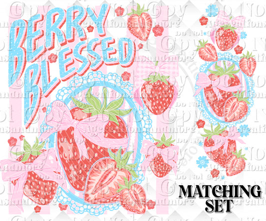 Stripes Berry blessed Digital Download png design