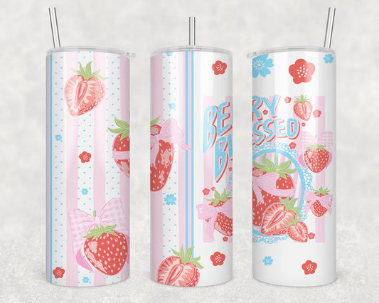 Berry blessed 20oz Tumbler Design | Instant PNG Digital File