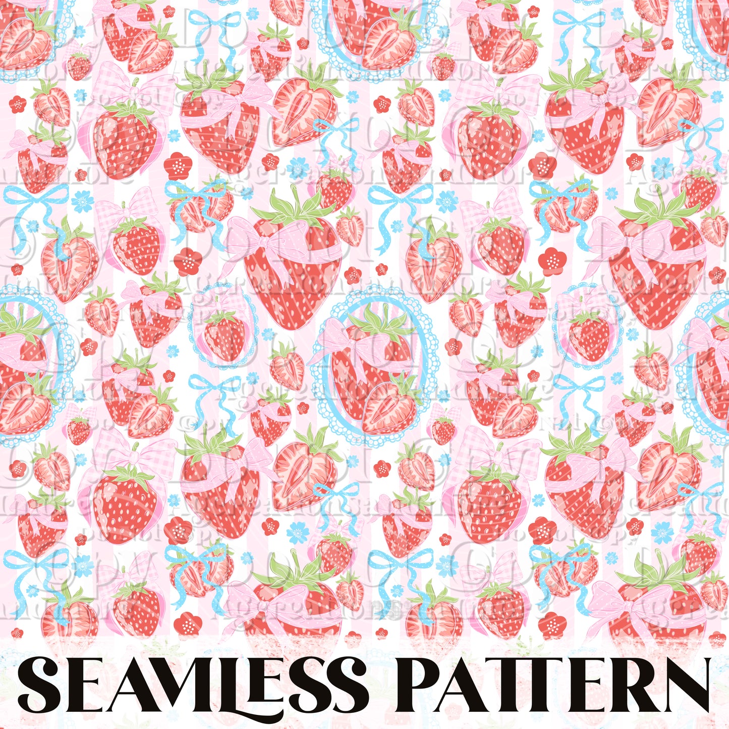 Berry blessed Seamless Pattern PNG