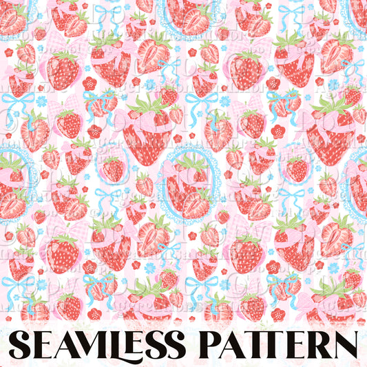 Berry blessed Seamless Pattern PNG