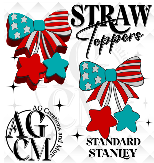 Star cherries 3D Straw Topper (wholesale)