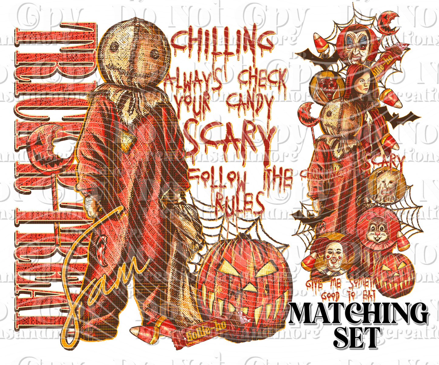 Scary Sam Set digital download PNG