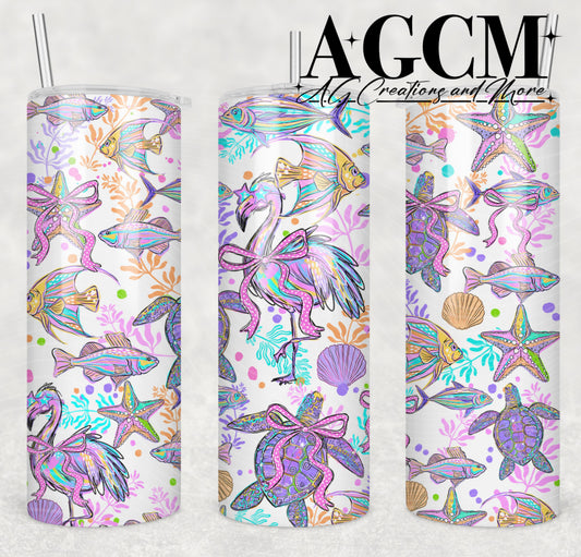 Sea animals 20oz Tumbler Design | Instant PNG Digital File