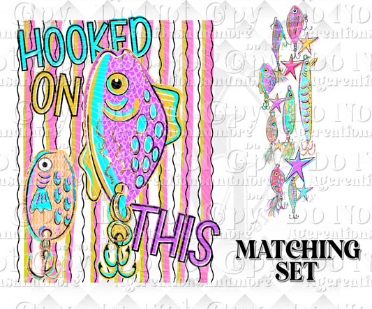Hooked on this set lines Digital Download png design
