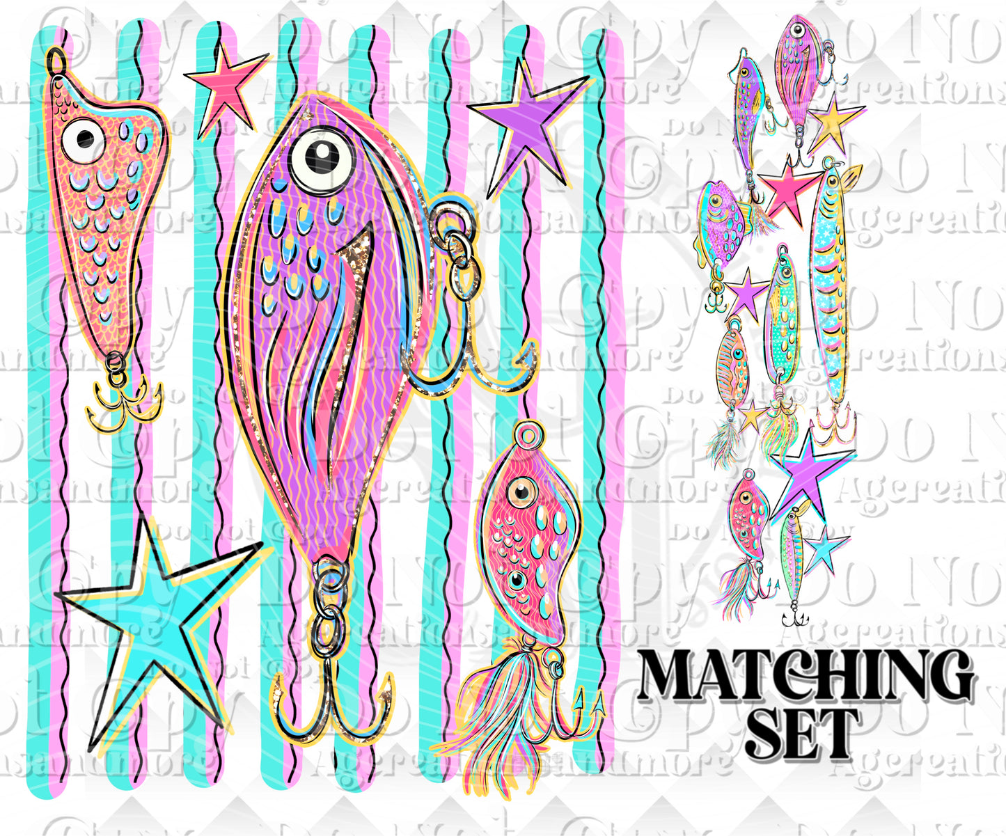 Purple Lures set lines Digital Download png design