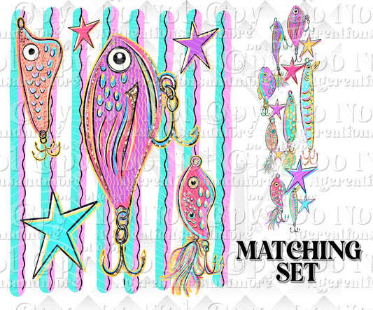 Purple Lures set lines Digital Download png design