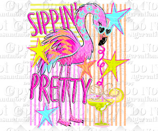 Sippin’ pretty Digital Download png design