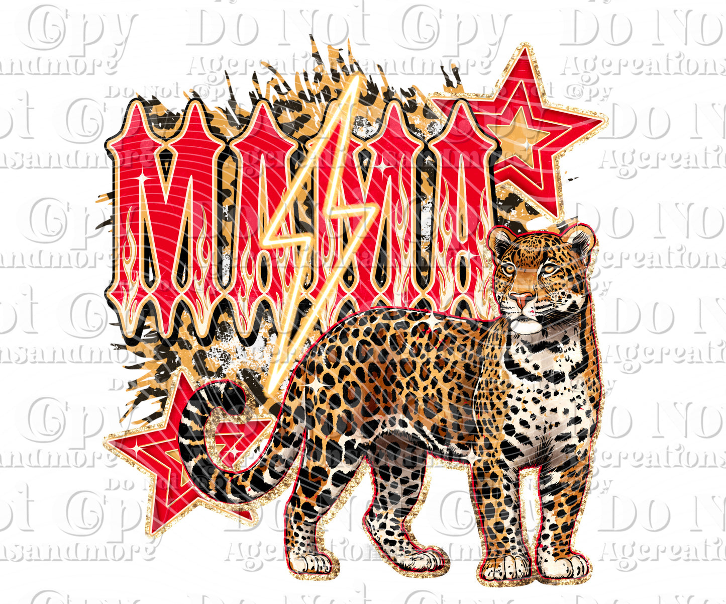 Mama leopard Digital Download PNG