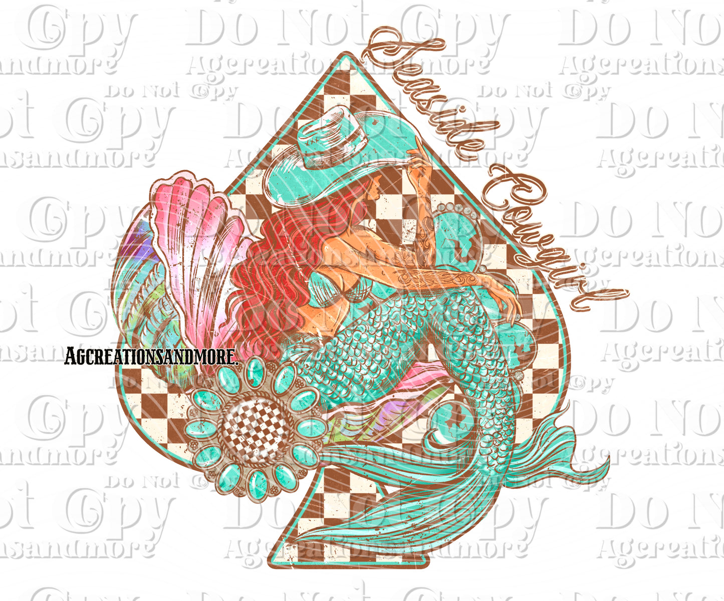 Seaside cowgirl Digital Download PNG