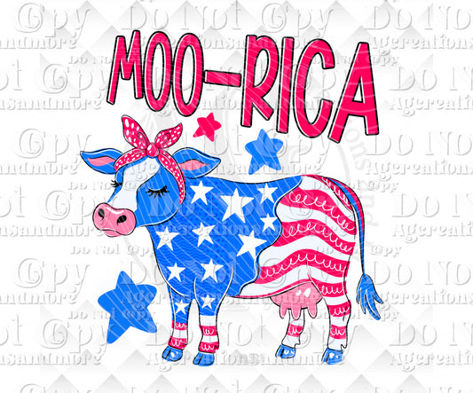 Moo-rica Digital Download png design