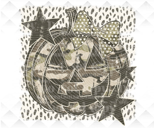 Camo Pumpkin Download png design