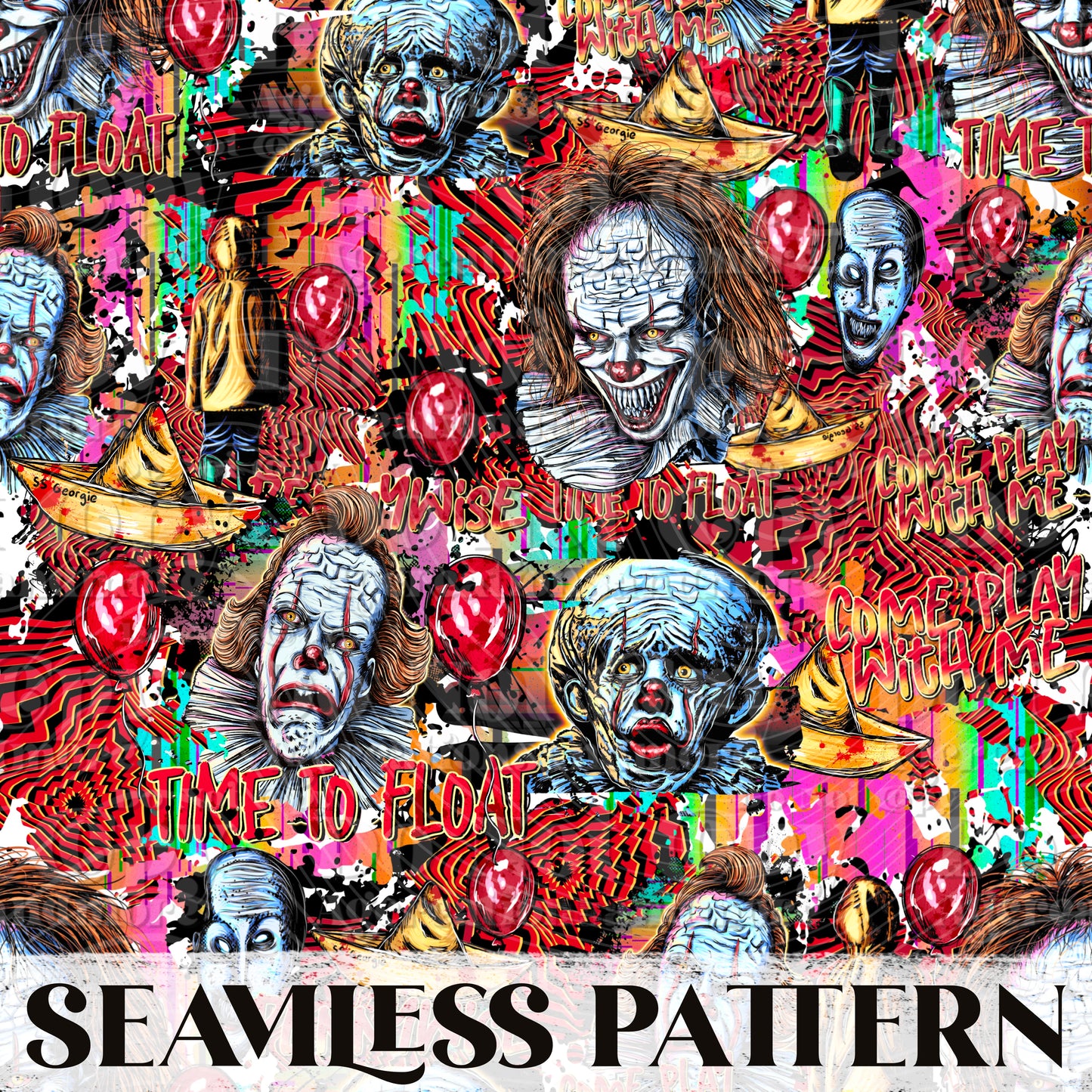 Time to…  Seamless Pattern PNG