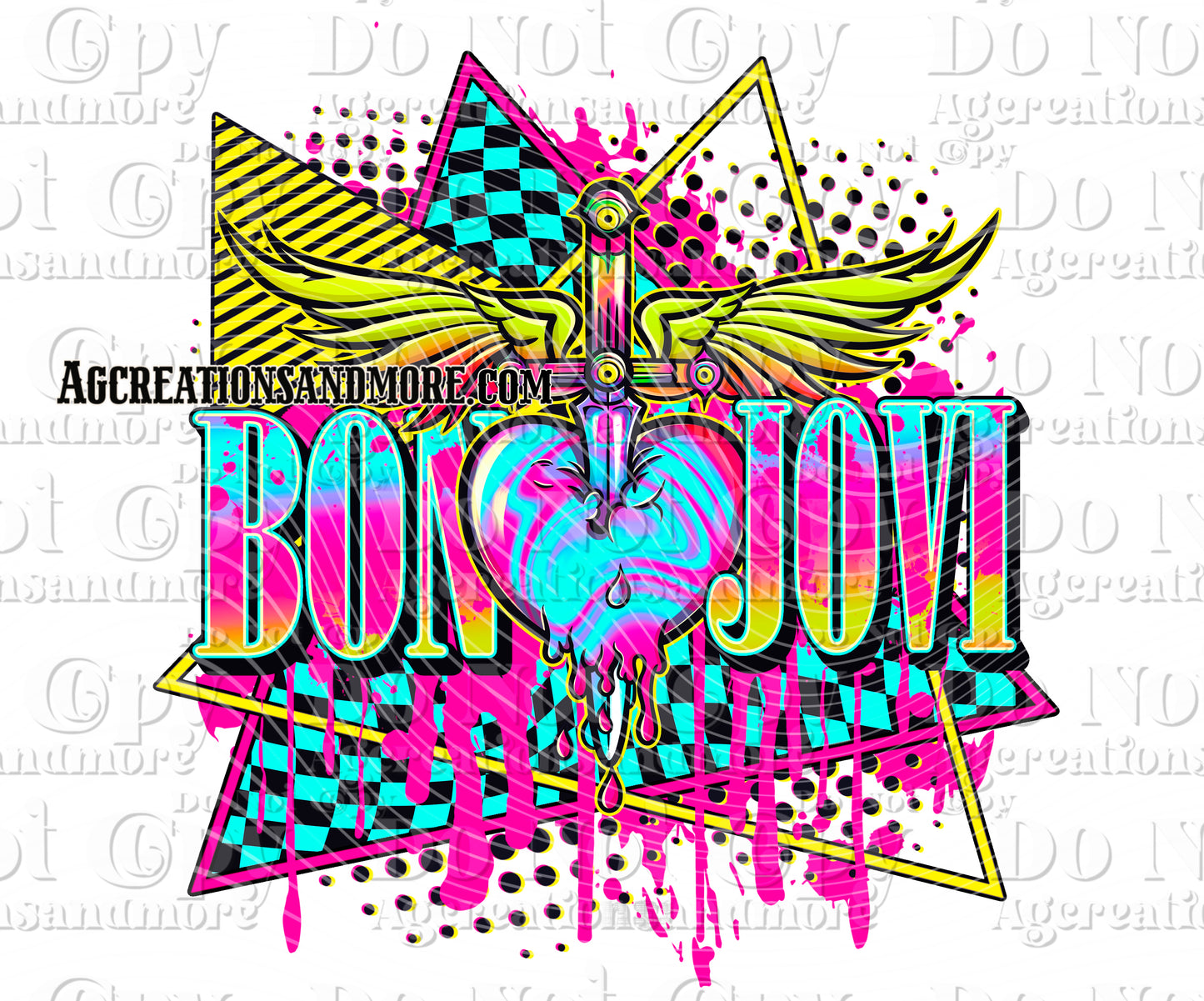 Rock band BON J Digital Download PNG