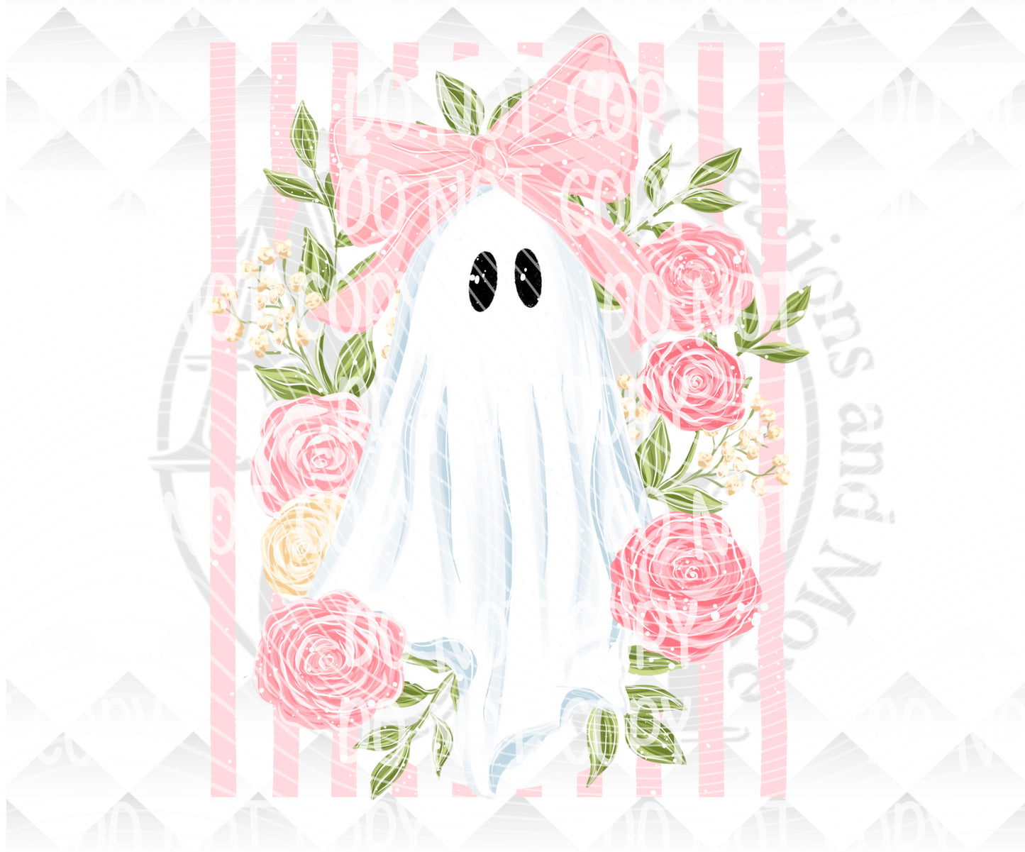 Floral ghost Digital Download png design
