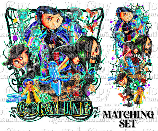 Coral Button set Digital Download PNG