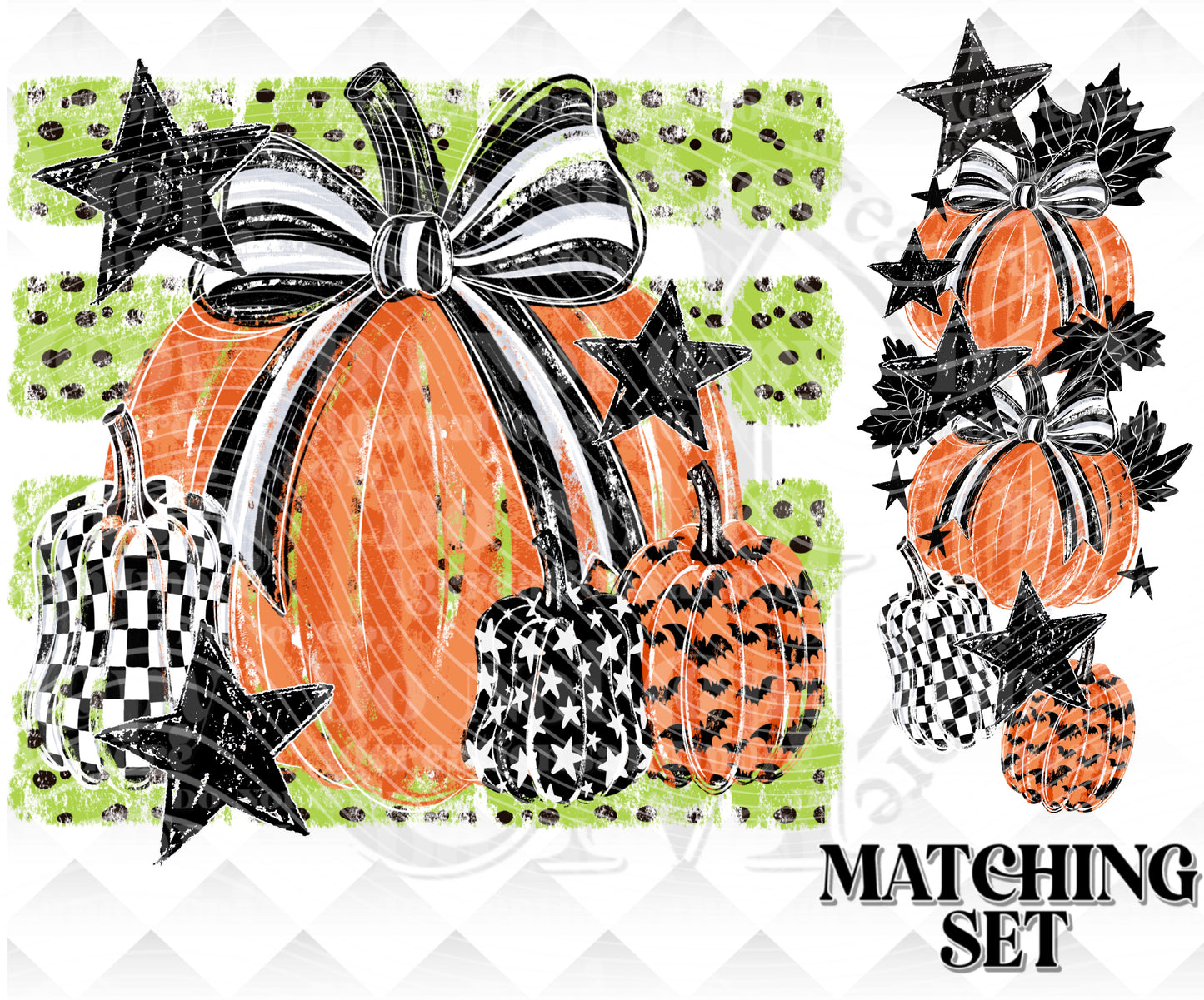 Pumpkin green bg Download png design