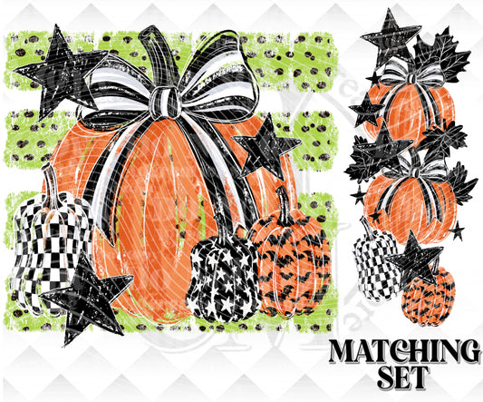 Pumpkin green bg Download png design