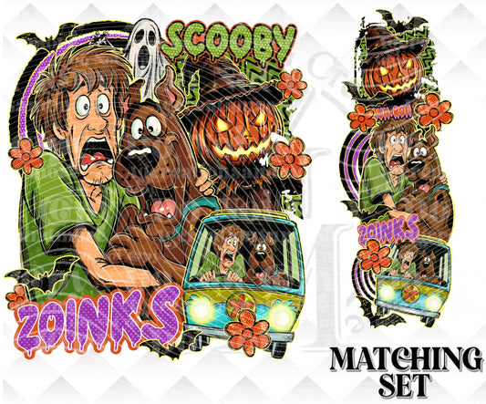 Mystery Dog sleeve set Download png design