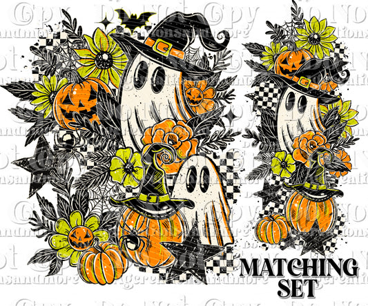 Floral Ghostie set Digital Download PNG