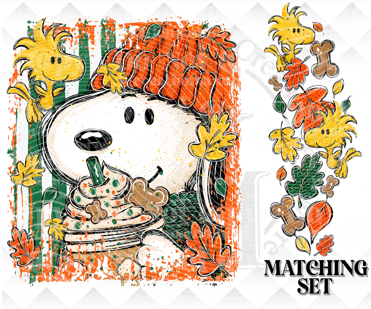 Pup coffee set Digital Download PNG