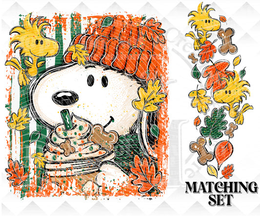 Pup coffee set Digital Download PNG
