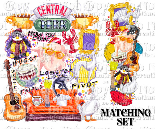 Central Perks set Digital Download PNG
