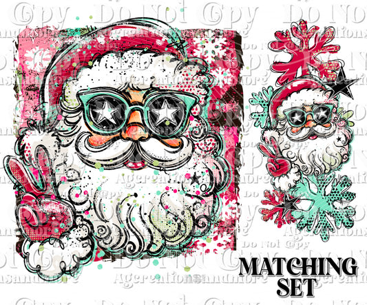 Doodle Santa Set Digital Download PNG