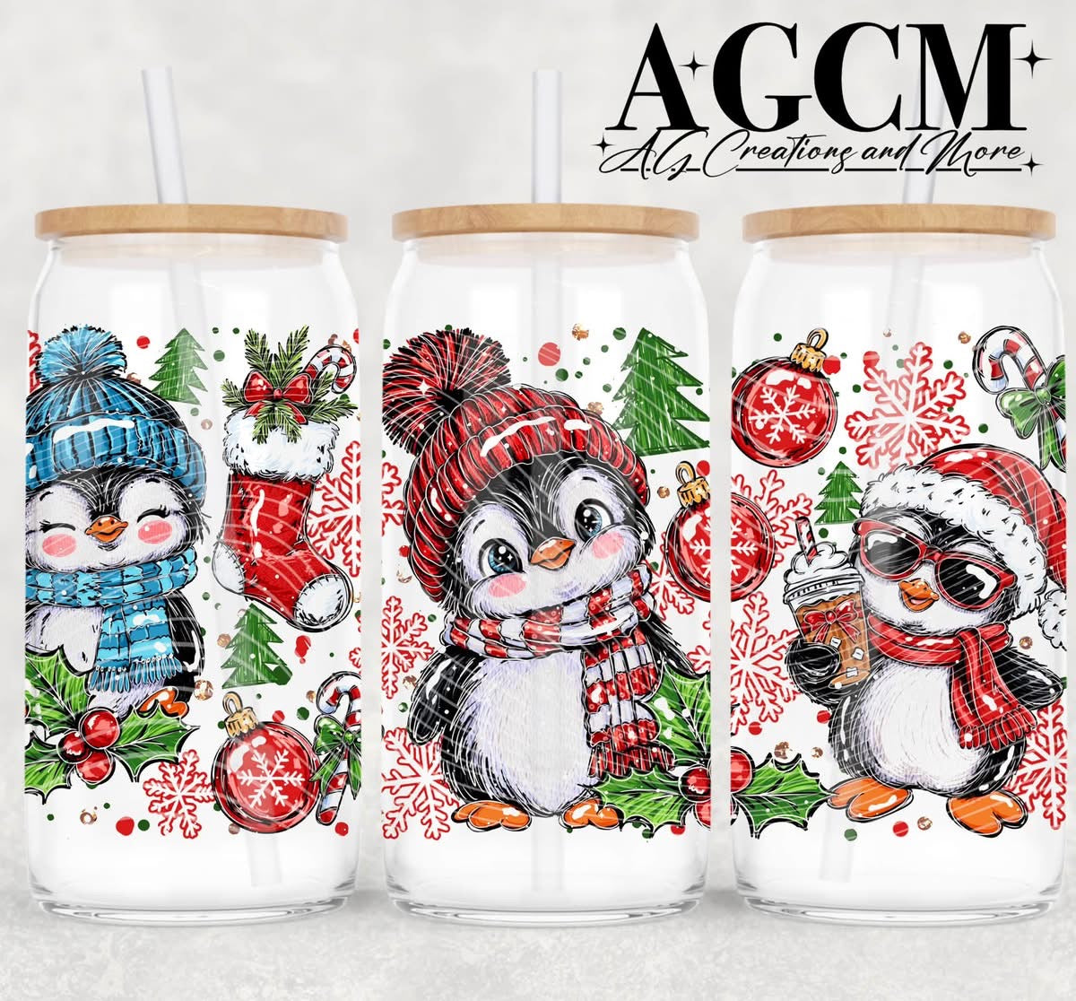 Penguin 16oz Libby wrap PNG