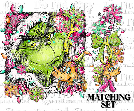 Green Doodle Set Digital Download PNG