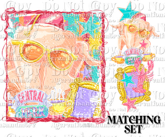 Selfie friends set Digital Download PNG